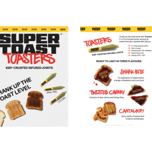 Super Toast - Toasters Category Info Sheet 3 Shark Bite, Cantaloopy, Twisted Cherry.